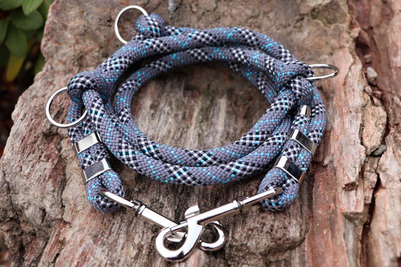 Lanové přepínací vodítko - Tartan Grey & Blue