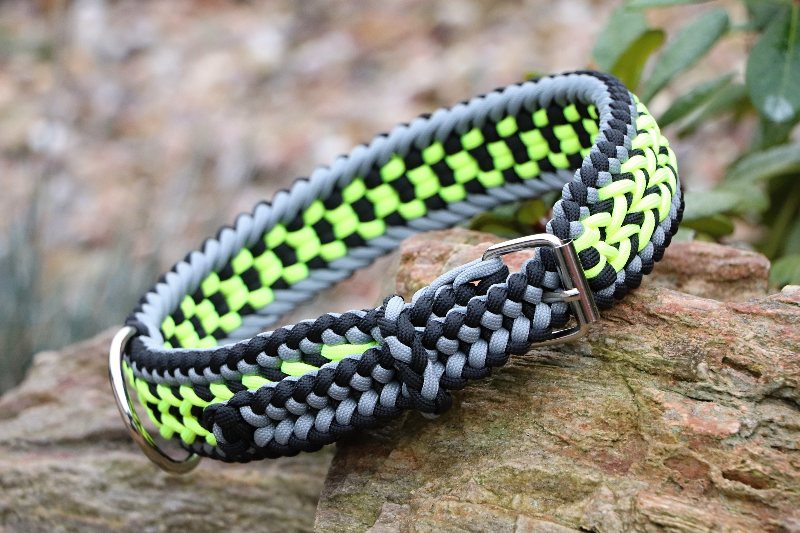 Neon žlutý nastavitelný obojek - šíře 4 cm