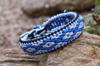 Modrý nastavitelný obojek - šíře 4 cm
