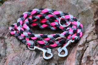 Růžové neon přepínací vodítko - délka 2 m z 8 pramenů